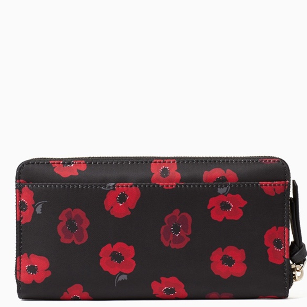 Kate Spade neda zip around wallet poppy floral - Picture 7 of 8